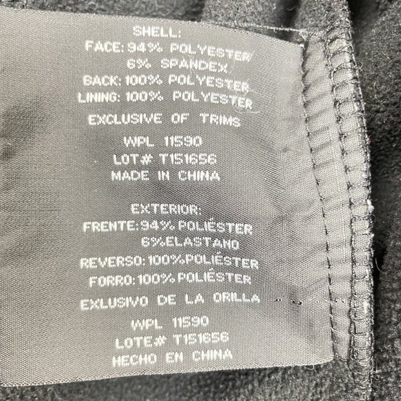 32 Degrees Weatherproof Men's Zip-up Inner Drawstring Jacket Black Size Medium - Picture 6 of 10